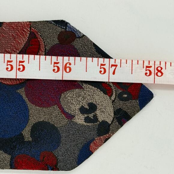 Men's Balancine Tie Works Disney Mickey Mouse Blue Red Poly Tie - Picture 7 of 7